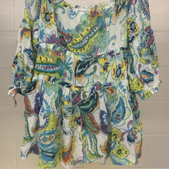 Anthropologie Off Shoulder Blouse Flora SZ Small - Picture 8 of 8